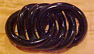 Jet Concentric Circle Brooch