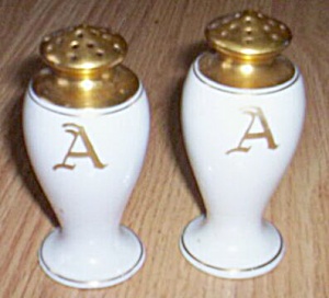 Antique Porcelain Shaker Monogrammed A Free Shipping