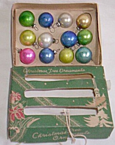 Box Of Miniature Occupied Japan Christmas Ornaments
