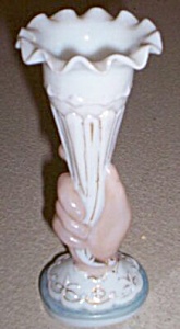 Antique Bohemian Glass Hand Vase