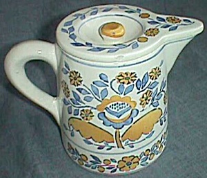 Vintage Persian Ware Small Milk Pitcher Sunflower