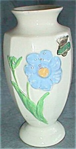 Vintage Vase Tagged Classic Vase Hand Decorated Usa Blue Flower