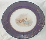 Antique Potters Co. Plate Cobalt Rim Perfect