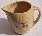 Antique Advertising Cream Pitcher Wickers Store