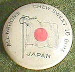 All Nations Chew Sweet 16 Gum...Japan  Lapel Pin Free Shipping