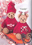 Bearington Teddy Bear Ornament Set Candy and Dandy