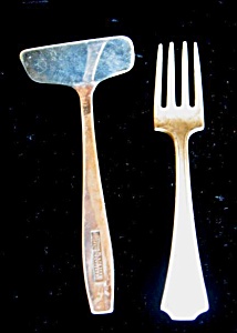 Vintage Sterling Child's Fork And Pusher