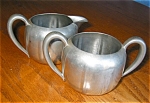 Concord Pewter Creamer and Sugar