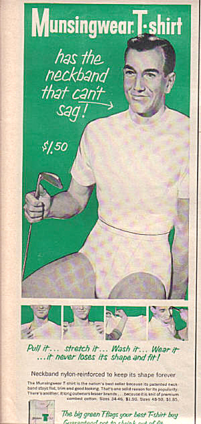 1956 Munsingwear Man Underwear Golf Ad