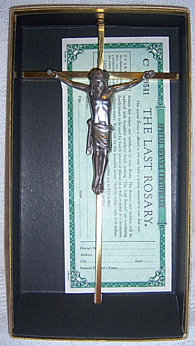 Vintage Mcm Brass West German Crucifix Cross Inri Iob