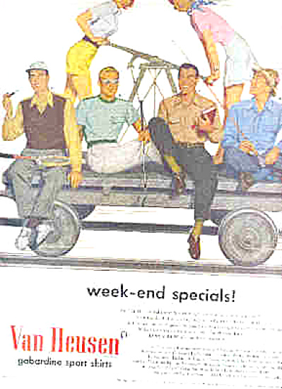 1951 Van Heusen Gabardine Sport Shirts Ad