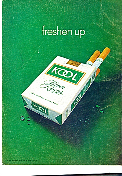 1969 Kool Cigarettes Ad Freshen Up