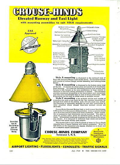 Crouse-hinds Company Ad - 1948