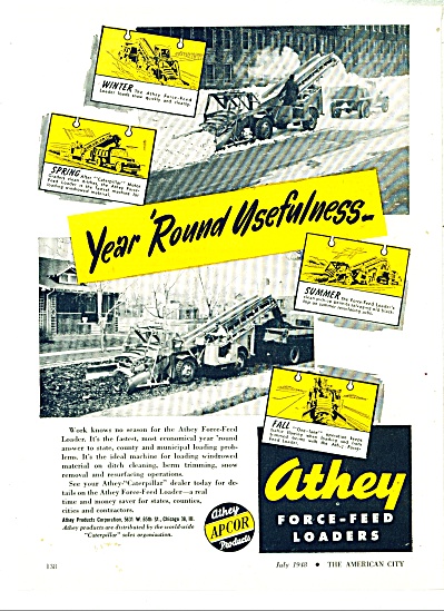 Athey Force Feed Loaders Ad - 1948