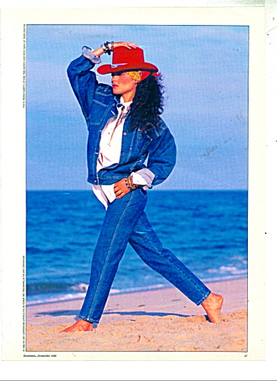 1986 Gitano Express Ad Beautiful Fashion Mode