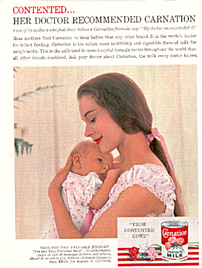 1959 Carnation Evaporated Milk Ad