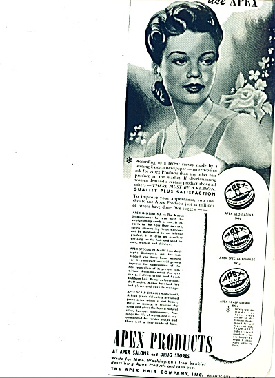 1950 - Apex Products Ad