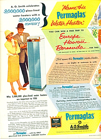 1956 - Permaglas - A.o.smith Corp. Ad