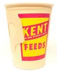 Kent Feeds Vintage Paper Coffee Cup 1950s Display Advertising