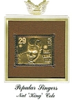 22kt Gold Foil Nat "King" Cole Stamp