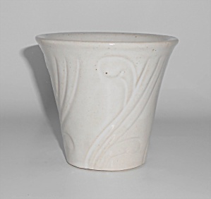 Vintage Pacific Pottery White Art Deco 3-3/8'' Flower 5