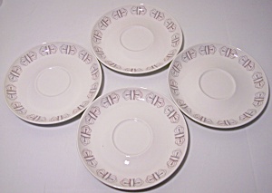 Franciscan Pottery Merry-go-round Set/4 Saucers