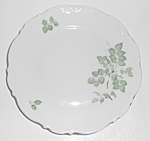 Mitterteich China Porcelain Green Leaves Bread Plate