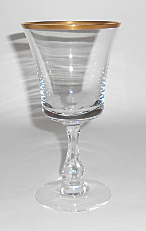 Franciscan / Tiffin Crystal Riviera Gold Water Glass