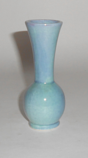 Rosemeade Pottery Blue Over Lt Blue Vase Mint