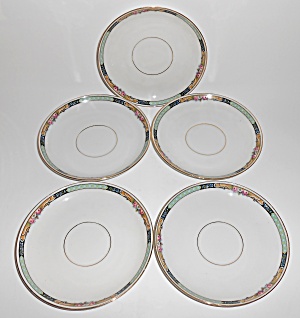 Kpm Porcelain China Germany 27044-4576 Set/5 Saucers