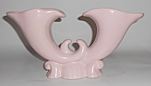 Bauer Pottery Atlanta Double Cornucopia Pink Vase