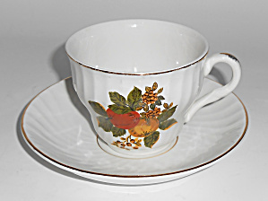 Wedgwood Pottery China English Harvest Cup/saucer Set