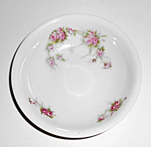 Austria Victoria China Porcelain Pink Roses Fruit Bowl