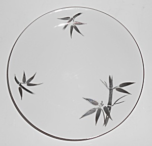 Seyei Fine China Japan Porcelain Silver Bamboo Salad Pl