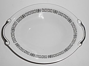 Seyei Fine China Japan Porcelain Black Geometric Veg