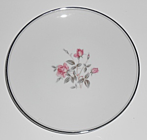 Noritake Porcelain China 5516 Pink Roses Platinum Bread