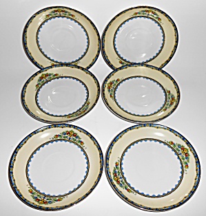 Noritake Fine China Porcelain Set/6 Avril Floral W/gold