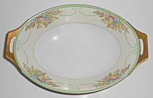 Meito China Porcelain Japan Floral Gold Green Yellow Ve