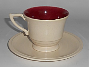 Franciscan Pottery Montecito Duotone Cup & Saucer Set