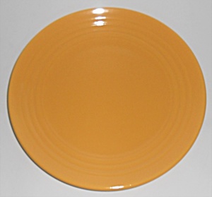 Bauer Pottery Ring Ware Yellow 9.5'' Plate #1