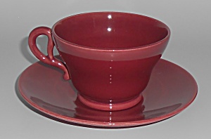 Franciscan Pottery El Patio Maroon Cup & Saucer Set