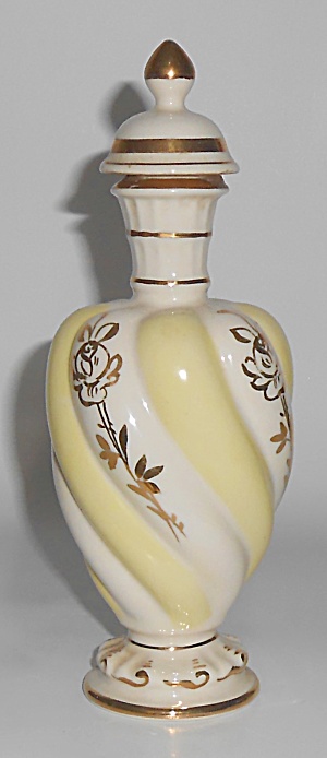 Franciscan Pottery Kaolena China Yellow Perfume Bottle