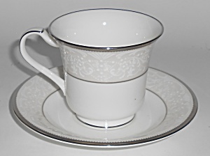Noritake Porcelain China Silver Palace W/platinum Cup &
