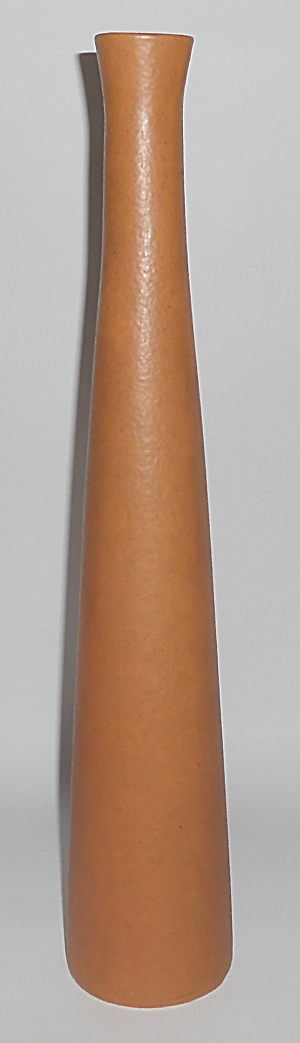Jaru Art Pottery 17-3/4'' Textured Brown Vase