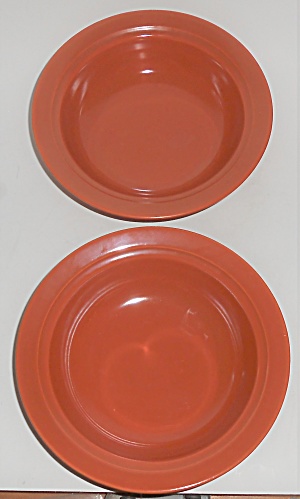 Franciscan Pottery Montecito Copper Pair Cereal Bowls