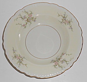 Arcadian Porcelain China Old Rose Rimmed Soup Bowl