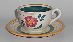 Stangl Pottery Garden Flower Cup & Saucer Set