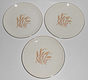Homer Laughlin Pottery China Golden Wheat Set/3 Bread