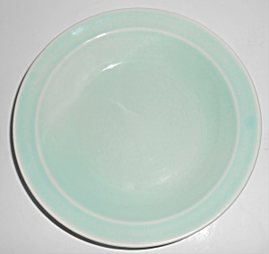 T S & T Lu-ray Pastels Pottery Green Rimmed Soup Bowl 2