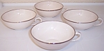 FRANCISCAN POTTERY FINE CHINA PLATINUM BAND 4 CUP SET